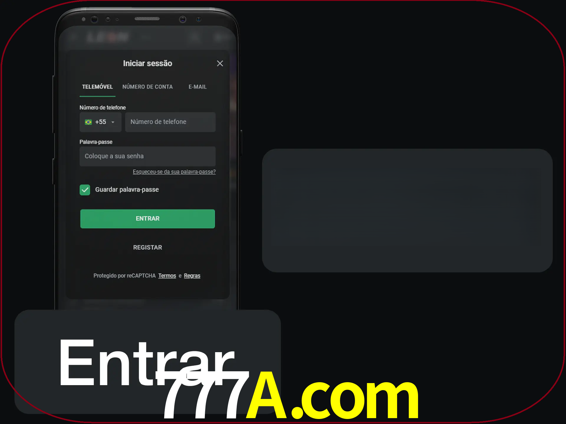 Faça o login para começar a apostar e jogar no cassino.